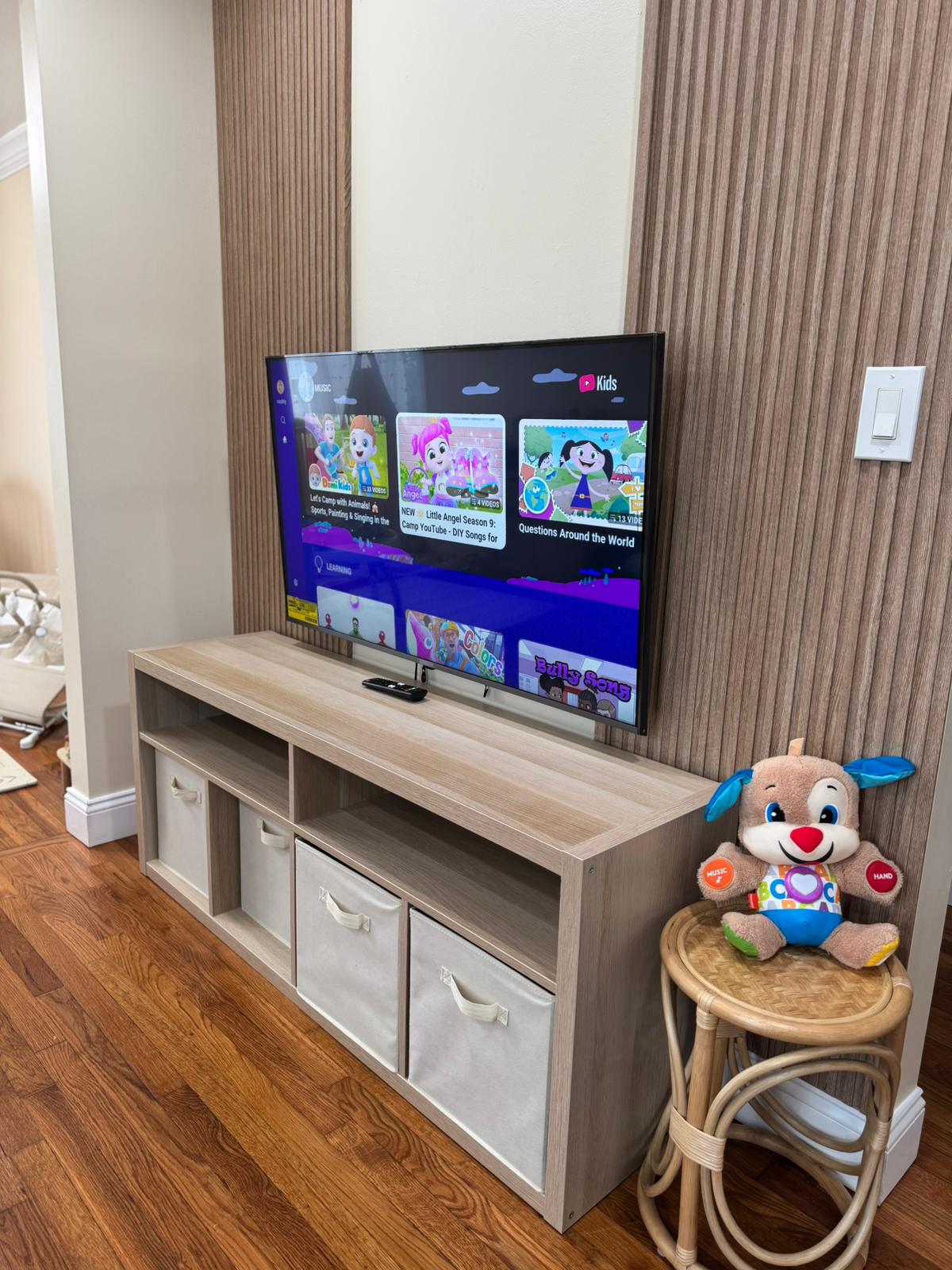Entertainment area with educational programming